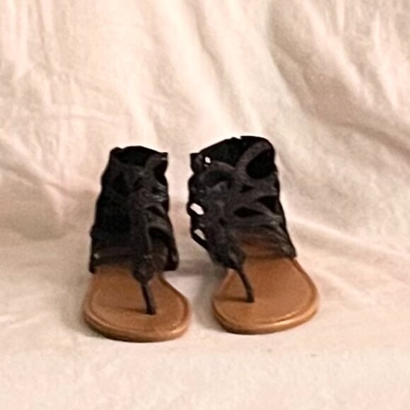 Bongo Girls Black Sprakly Thong Sandal Size 2M - Picture 2 of 9